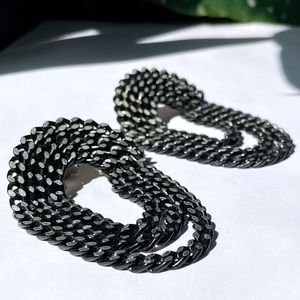 Vintage silver & black chain clip-on earrings